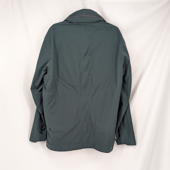 Lululemon Green Hooded Rain Jacket Shell Mens Size L Gorpcore Spring Waterproof - Picture 3 of 16